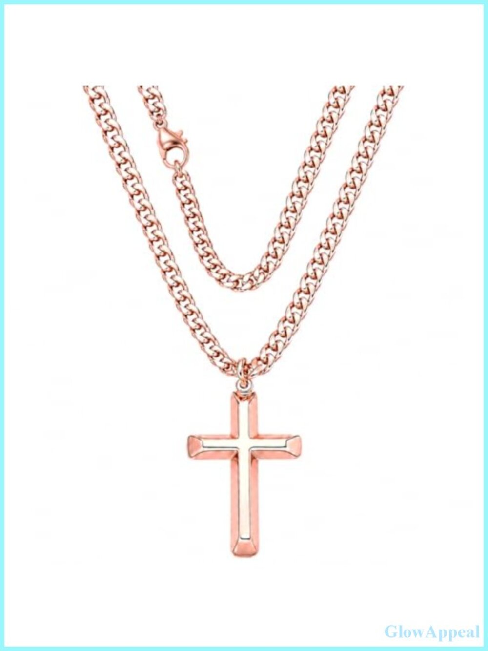99.9% Pure Copper Cross Necklace Men Women